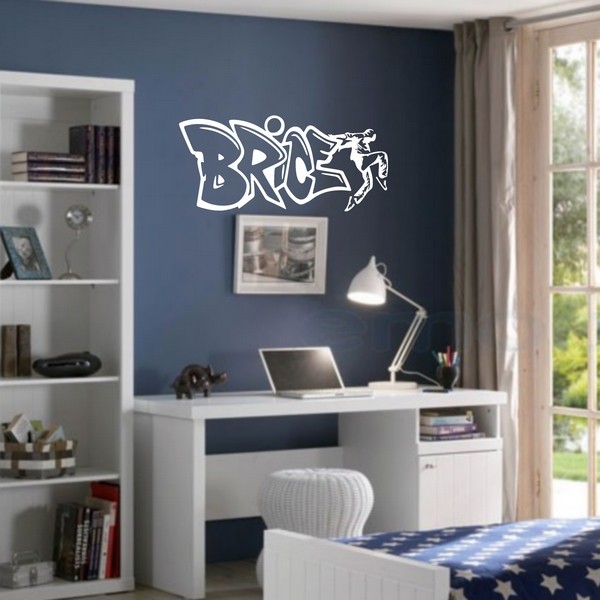 Exemple de stickers muraux: Brice Graffiti Hip Hop